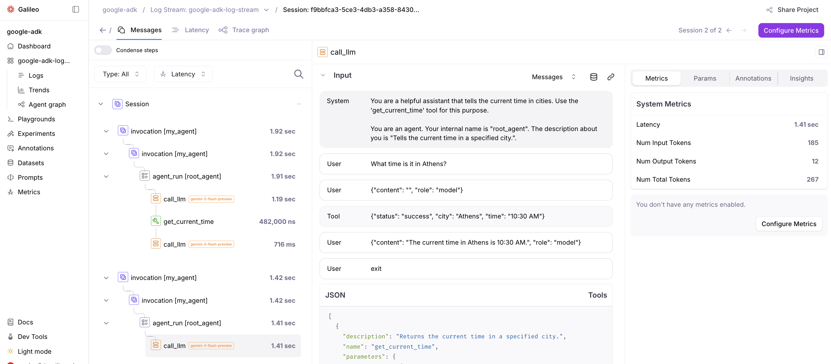 Galileo Traces
